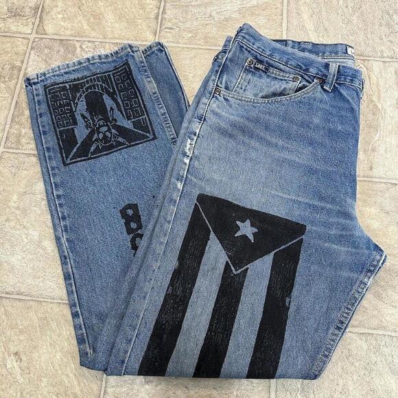 Lee Custom Regular Fit VTG Jeans 1of1 Ape Spit 1992